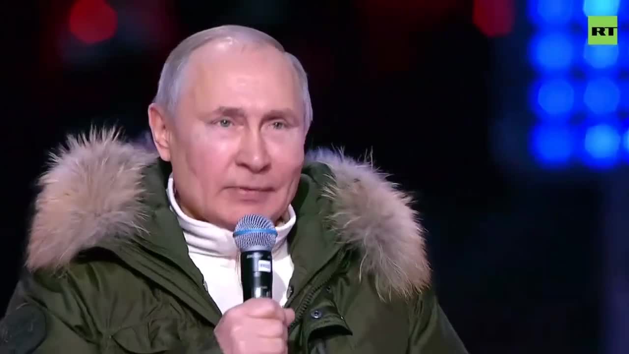 Путин в Лужниках 18 марта 2021